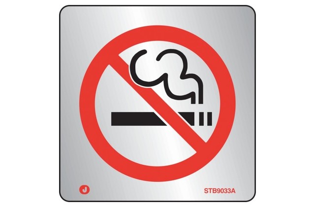 Stainless Steel No Smoking Sign